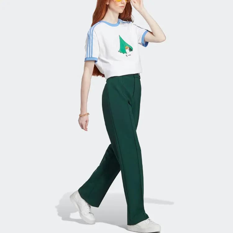 Moomin X Adidas Originals 3-Stripes Qadın Köynəyi Ağ 4