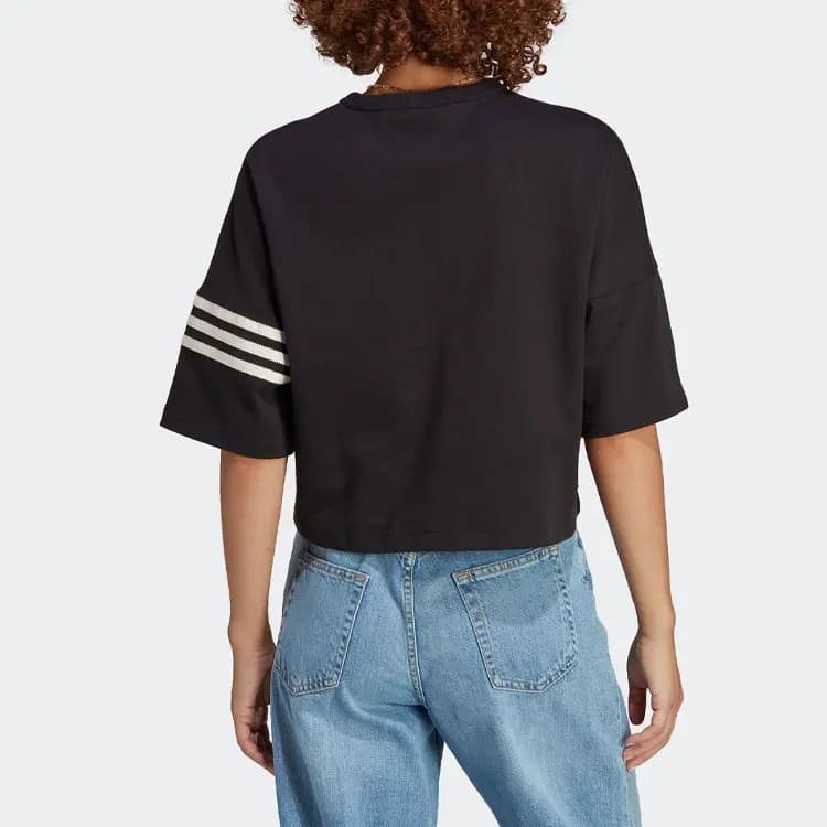 Adidas Originals Qadın Qısaqol Köynək Qara 3