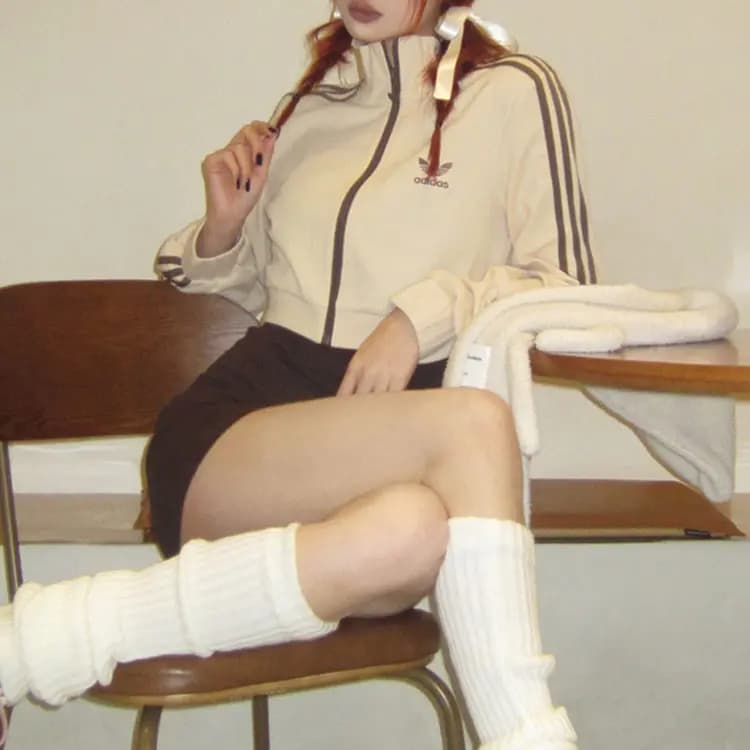 Adidas Originals Adidas Originals Cropped Coats Women's Beige 5