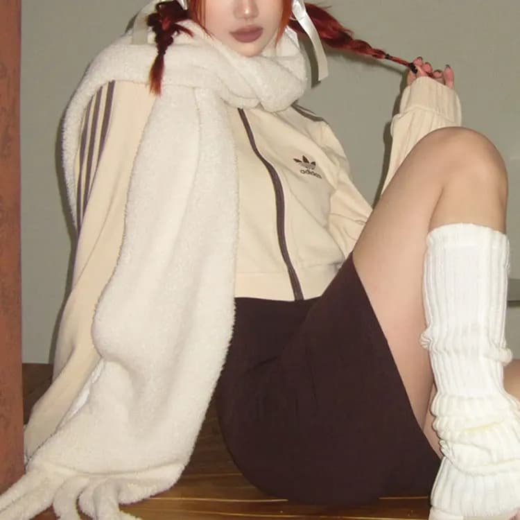 Adidas Originals Adidas Originals Cropped Coats Women's Beige 3