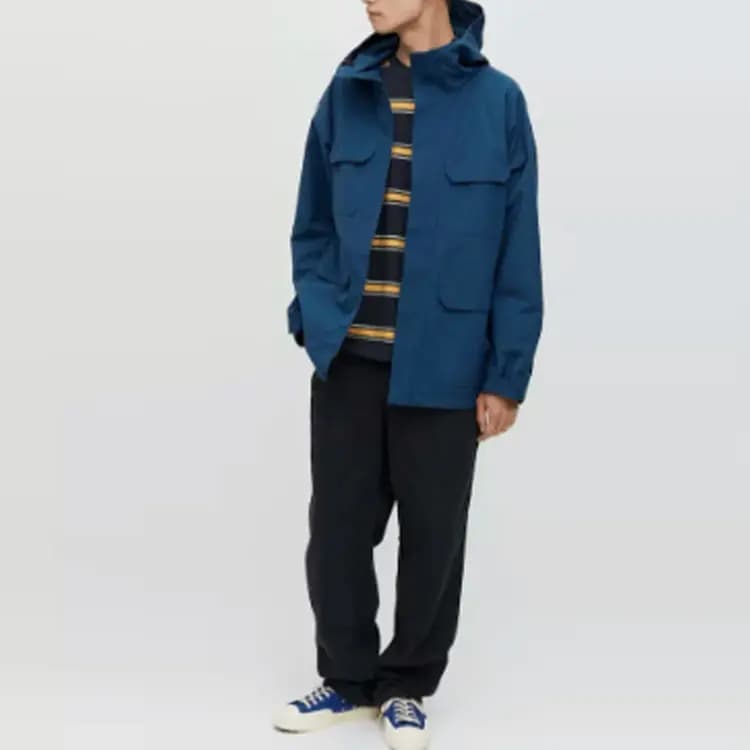 UNIQLO Kişi Küləkeçirməz Pencəyi Dəniz Mavisi 3