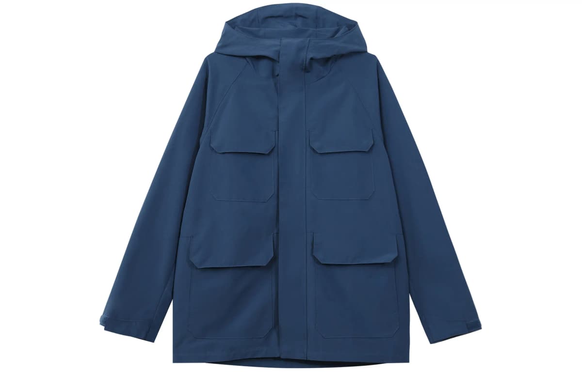 UNIQLO Kişi Küləkeçirməz Pencəyi Dəniz Mavisi