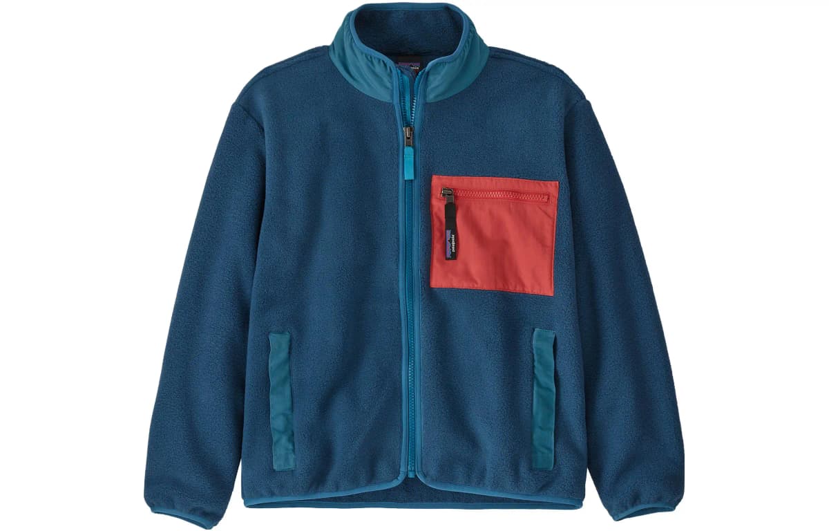 Patagonia Kids Solid Color Zip-Up Stand Collar Jacket Coat 3