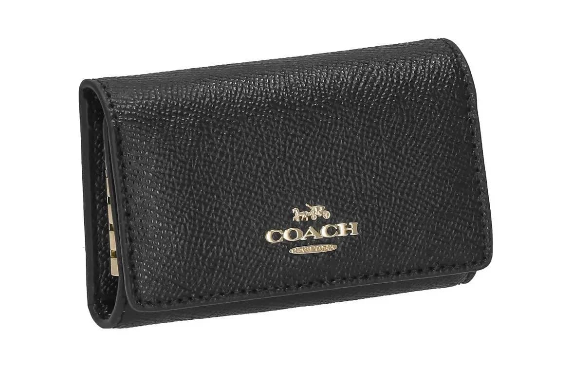 COACH Dəri Açar Qabı Qadın Qara 2