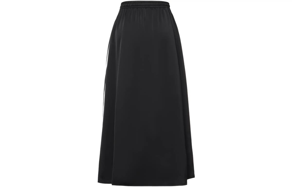 adidas originals Women's Satin Long Skirt Black 3
