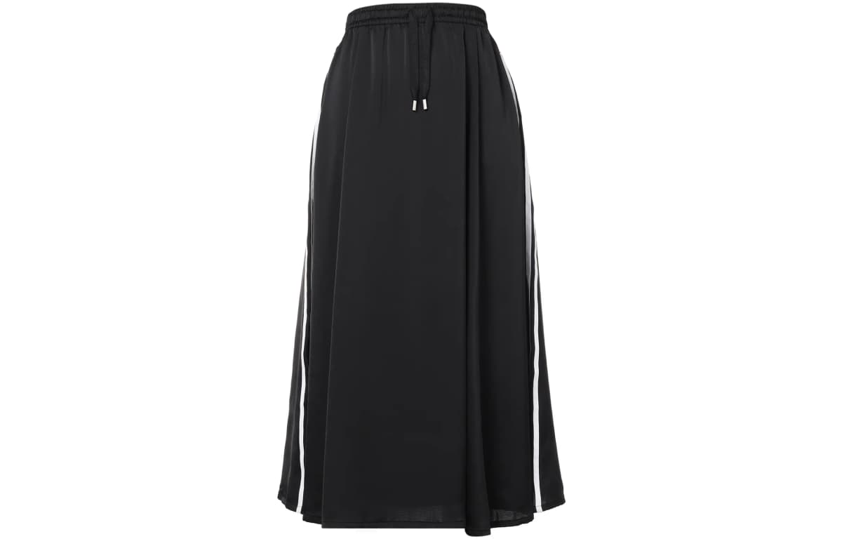 adidas originals Women's Satin Long Skirt Black 2
