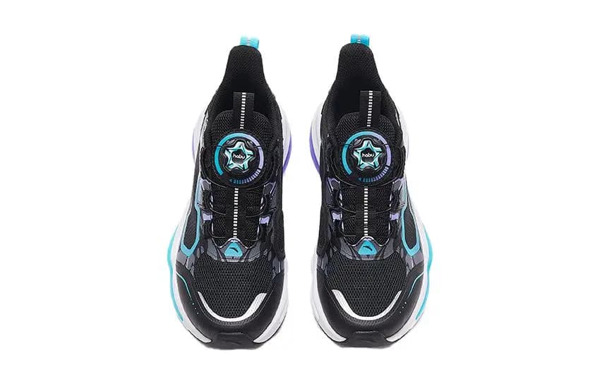 Antakids Lingyun Low-Top Uşaq Qaçış Ayaqqabısı Qara/Mavi/Bənövşəyi 3