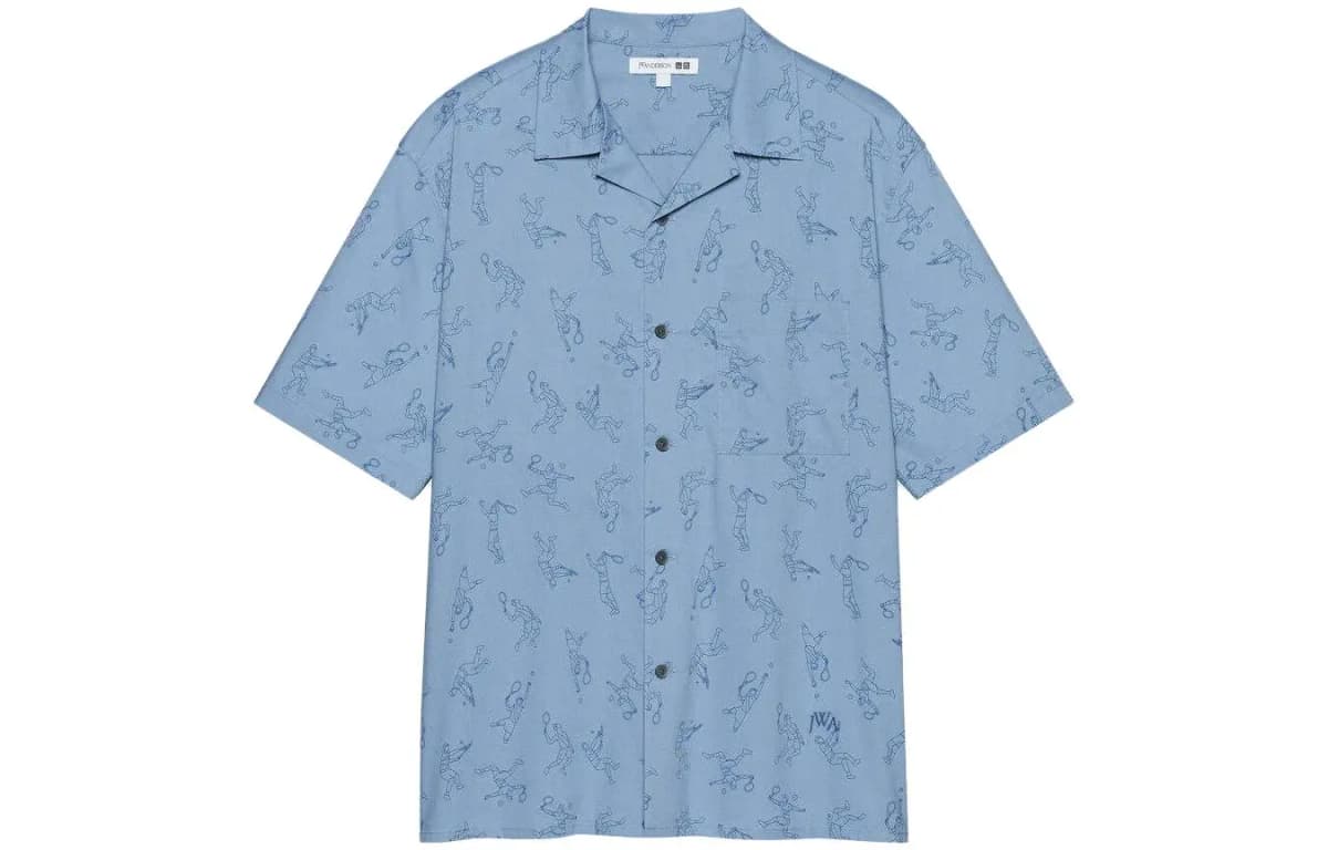 Jw Anderson X UNIQLO Kişi Köynəyi Göy