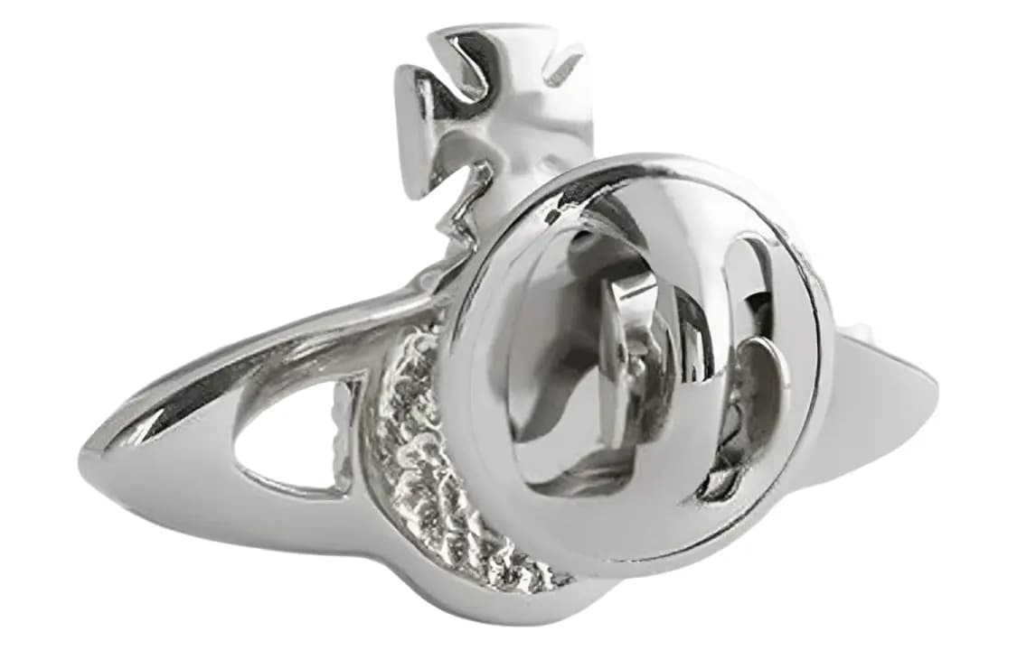 Vivienne Westwood Mini Bas Relief Clutch Pin Gümüşü 2