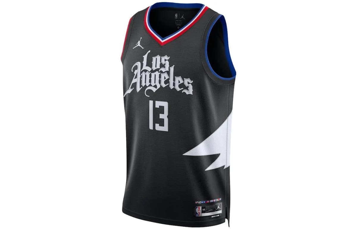 Jordan LA Clippers 22-23 George Basketbol Maykası Qara