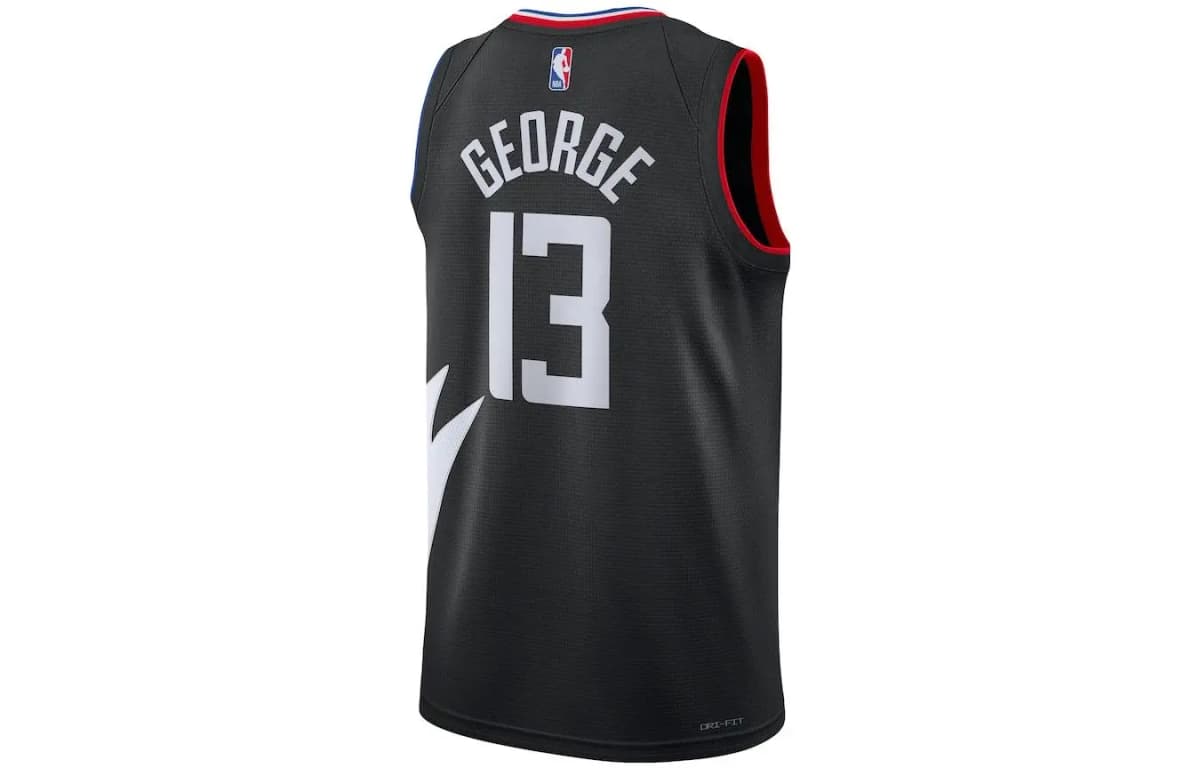 Jordan LA Clippers 22-23 George Basketbol Maykası Qara 2