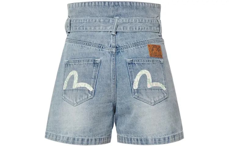 EVISU Qadın Denim Şort Mavi 2