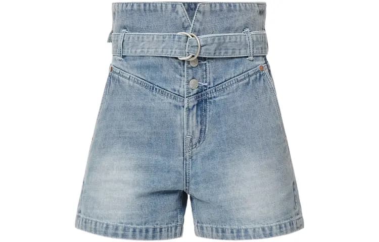 EVISU Qadın Denim Şort Mavi