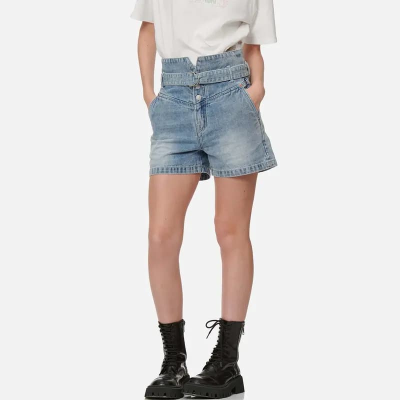 EVISU Qadın Denim Şort Mavi 3