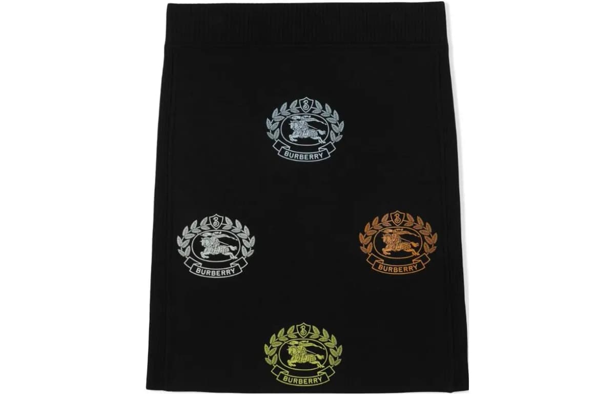 Burberry SS23 Loqo Printli Ətək Qız Uşaq Qara