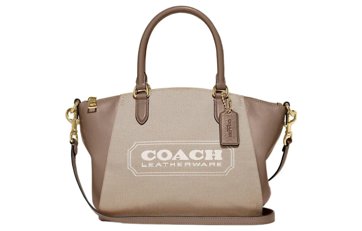 COACH Elise 25 Dəri Qadın Çantası Xaki