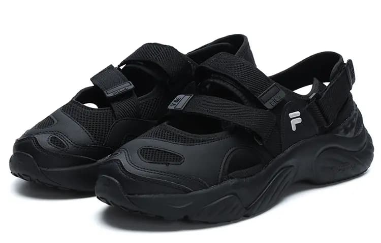 FILA FUSION Conch Sandals 'Black' 3