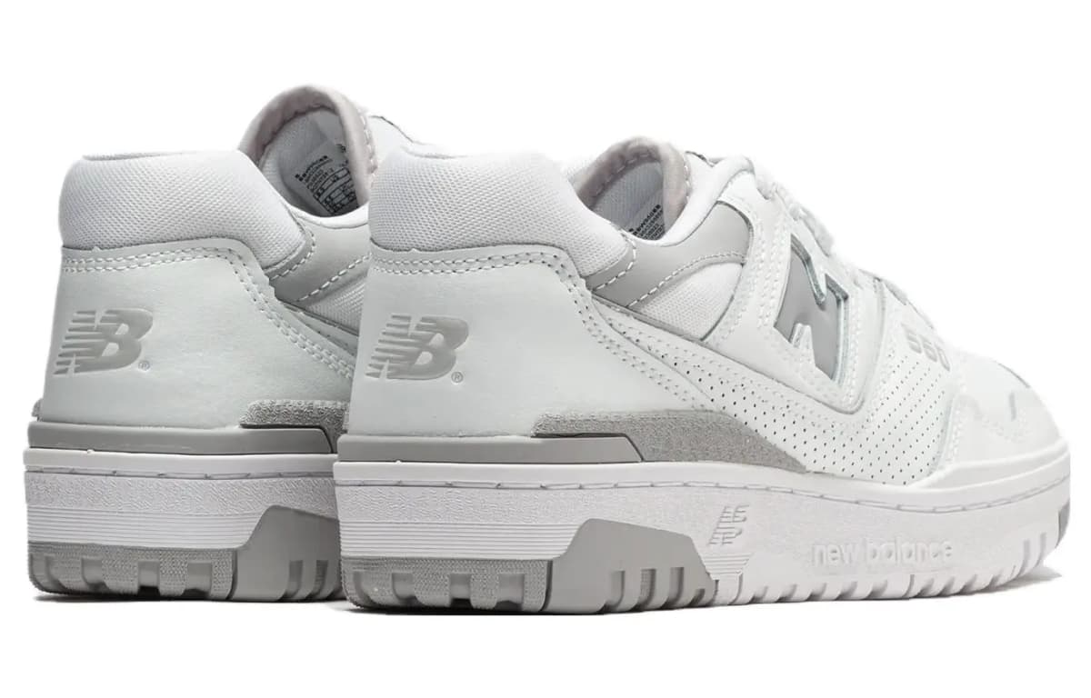 New Balance 550 Qadın Ayaqqabısı Ağ/Boz 10