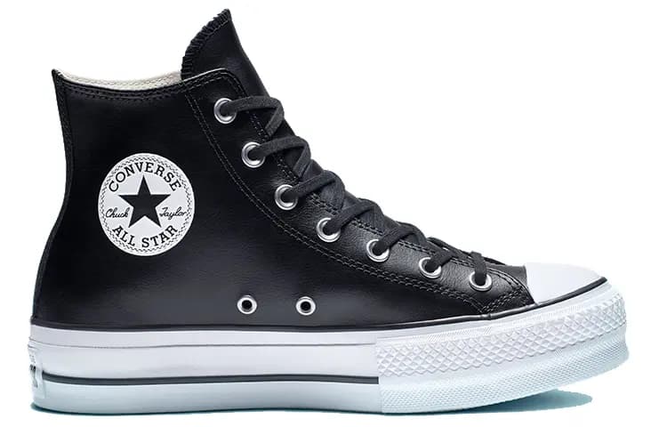 Converse Chuck Taylor All Star Lift Hi Qadın Dəri Qara 2