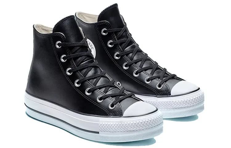 Converse Chuck Taylor All Star Lift Hi Qadın Dəri Qara 3