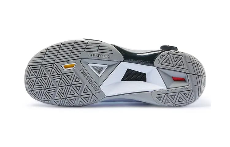 Kawasaki Traverse 2.0 Cushioning Wear Resistant Mid Top Badminton Shoes Unisex Gray Cyan Blue 6
