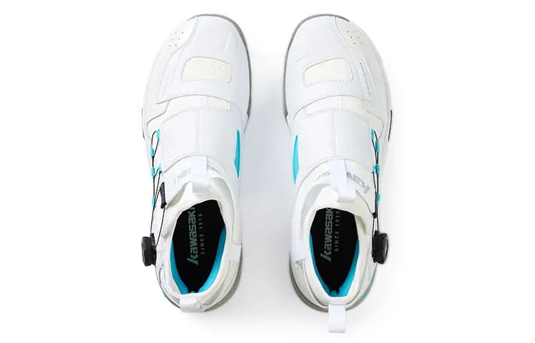 Kawasaki Traverse 2.0 Cushioning Wear Resistant Mid Top Badminton Shoes Unisex Gray Cyan Blue 20