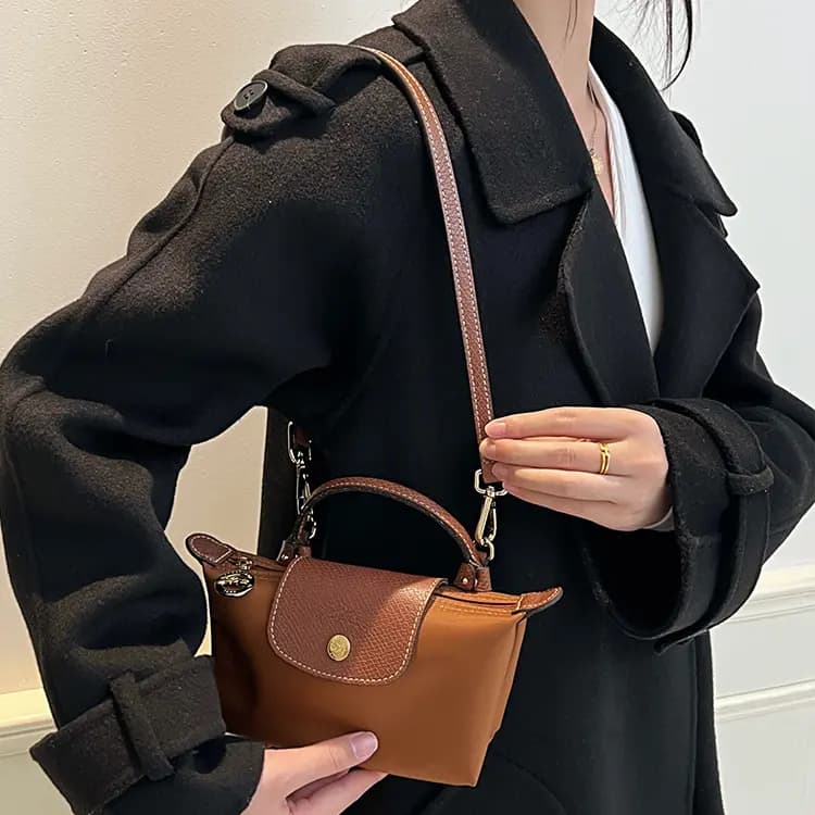 Luxury Care Workshop Longchamp Le Pliage 17 Mini Çanta Aksessuarı Qəhvəyi 7