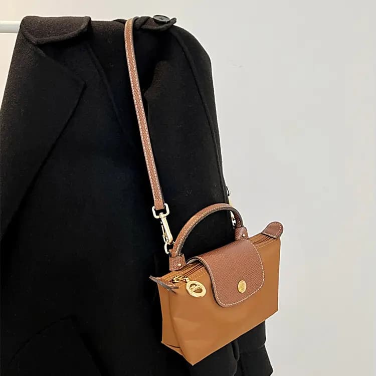 Luxury Care Workshop Longchamp Le Pliage 17 Mini Çanta Aksessuarı Qəhvəyi 9