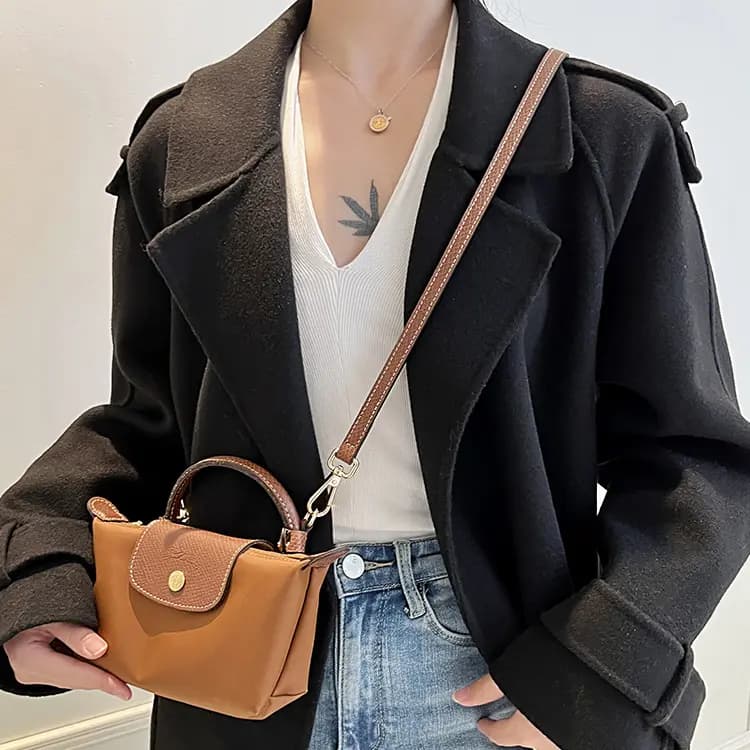 Luxury Care Workshop Longchamp Le Pliage 17 Mini Çanta Aksessuarı Qəhvəyi 3