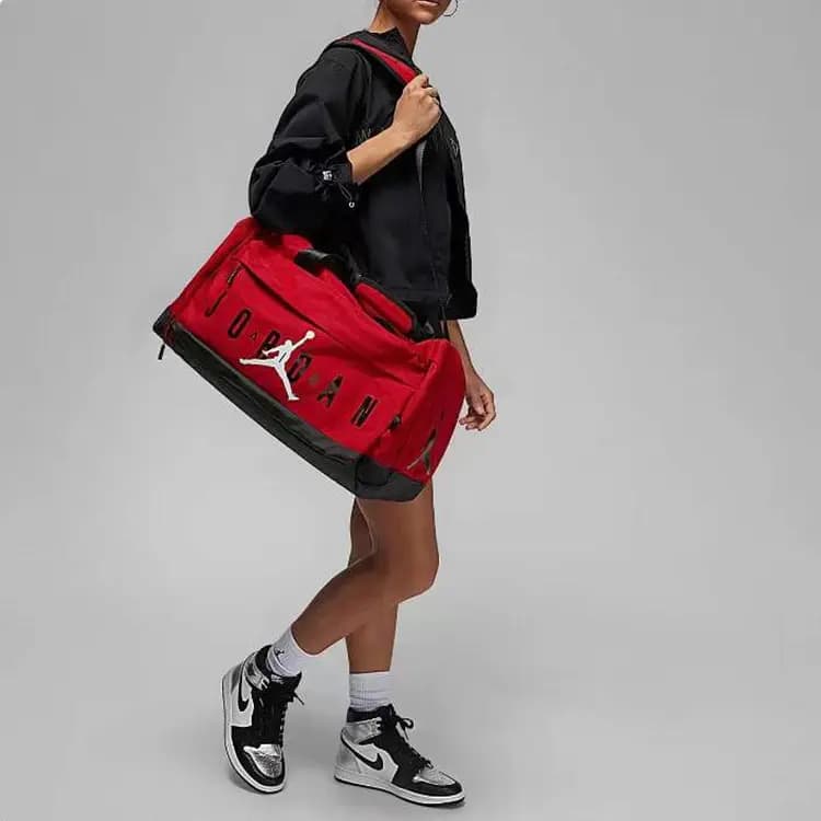 Jordan Polyester Səyahət Çantası Unisex Qırmızı 4