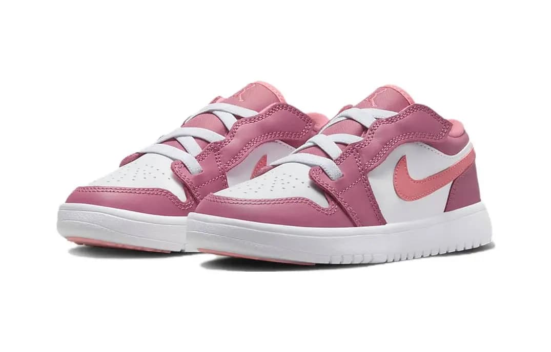 Kids' Jordan Air Jordan 1 Low Alt PS Slip-Resistant Cushioned Low-Top Kids' Retro Basketball Shoes Pink/White 2