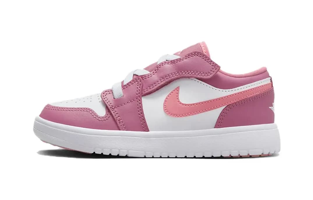 Kids' Jordan Air Jordan 1 Low Alt PS Slip-Resistant Cushioned Low-Top Kids' Retro Basketball Shoes Pink/White