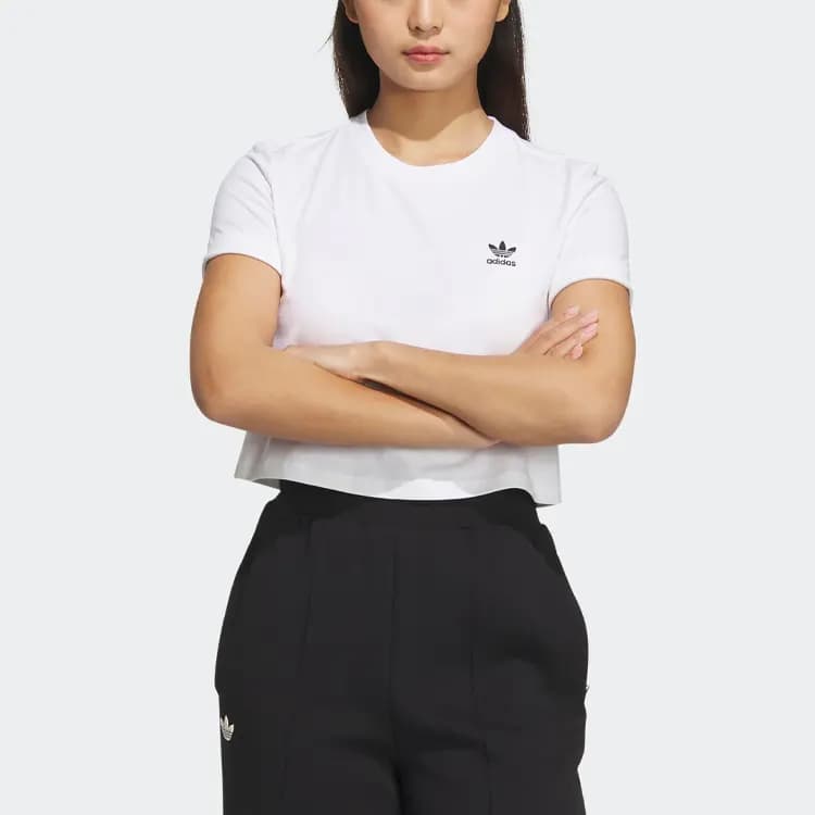 Adidas Originals ADICLUB Qadın Crop Top Ağ 2