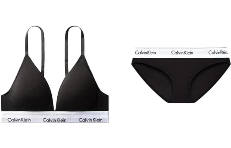 CALVIN KLEIN Qadın Alt Geyimi Dəsti Qara 3