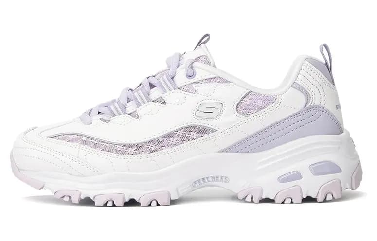 Skechers D'lites 1.0 Qadın İdman Ayaqqabısı Ağ/Bənövşəyi
