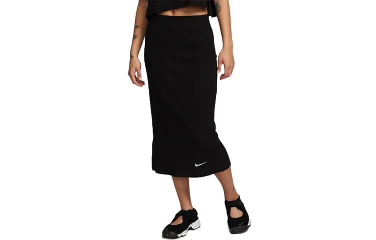Nike Sportswear As W Nsw Rib Jrsy Ətək Qara