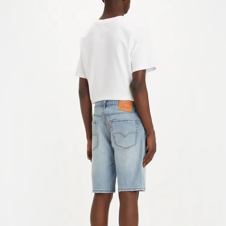 Levis 冰酷 Series Washed Casual 5-Inch Denim Shorts Men's Blue 4
