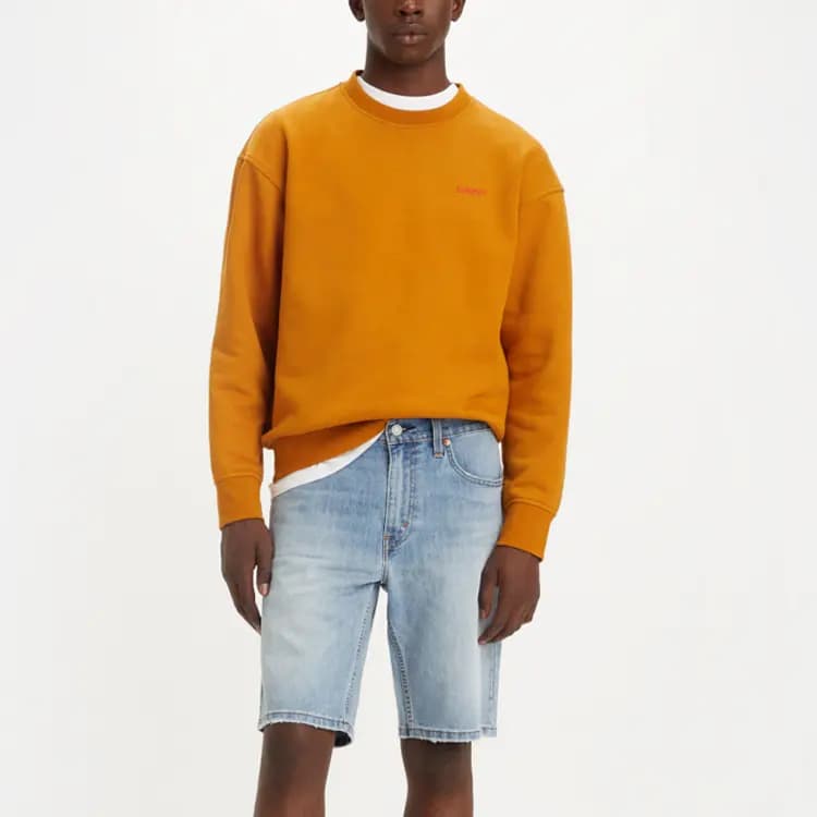 Levis 冰酷 Series Washed Casual 5-Inch Denim Shorts Men's Blue 3