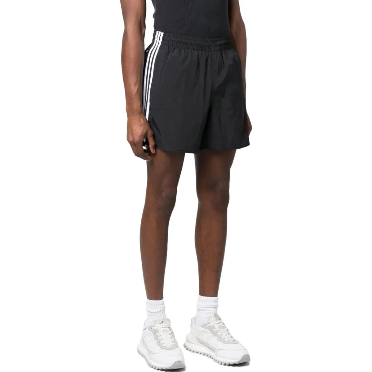 adidas Originals Trefoil Stripe Trefoil Sports Shorts Men's Black 4