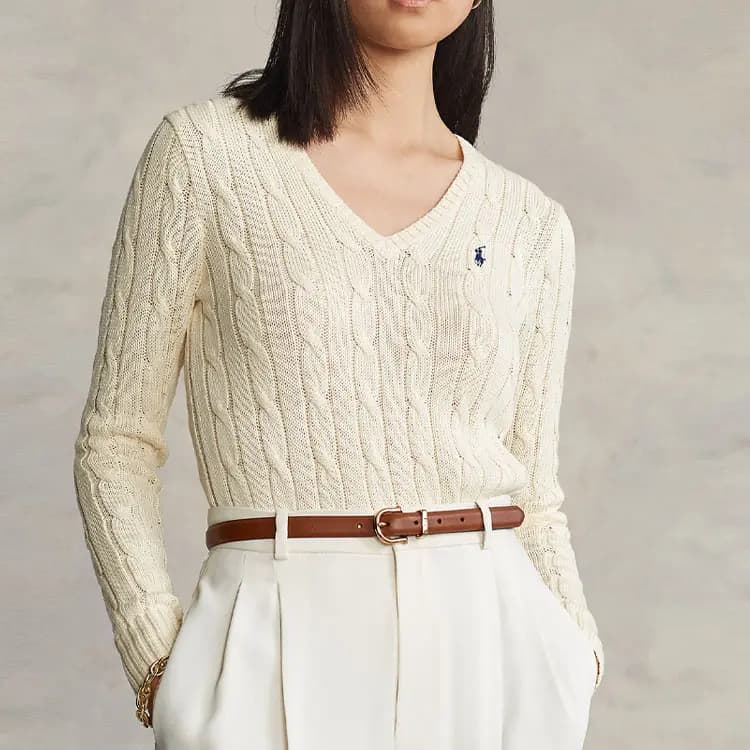 Polo Ralph Lauren Qadın Jemper Krem 3