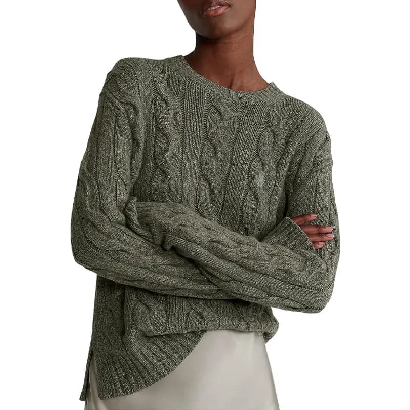 Polo Ralph Lauren Cashmere Qadın Sviteri Xaki 2