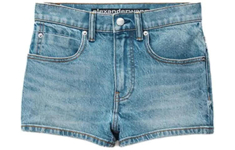 Alexander Wang Qadın Denim Şortu Vintage Light Indigo