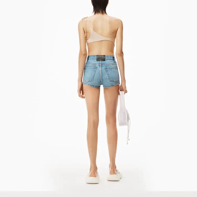 Alexander Wang Denim Shorts Women's Vintage Light Indigo 3