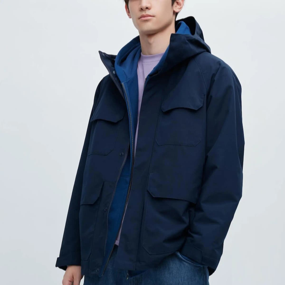 UNIQLO Küləkeçirməz Pencək Kişi Tünd Göy 3