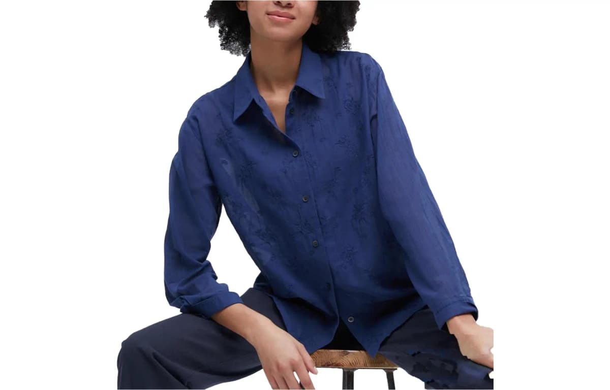 UNIQLO X Ines De La Fressange Qadın Köynəyi Mavi