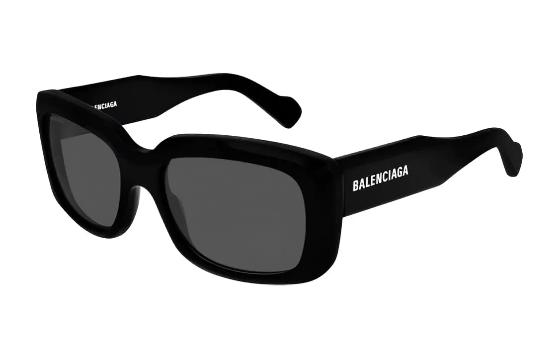 Balenciaga PARIS Square Acetate Günəş Eynəyi Qara