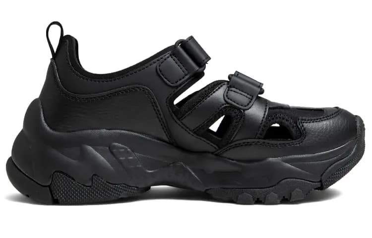 MLB Sandal Chunky Mask Wear-Resistant Sports Sandals Unisex Black 2
