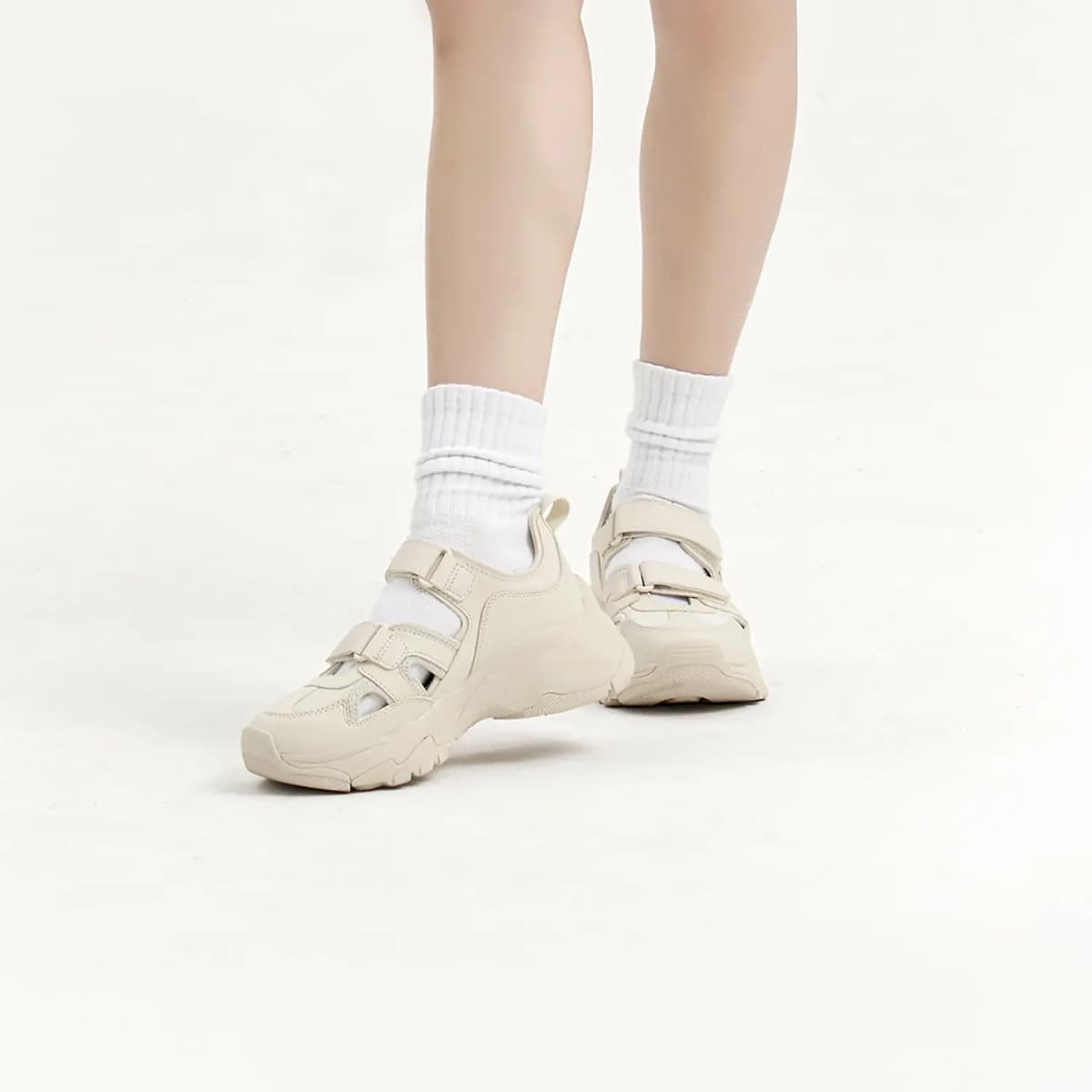MLB Sandal Chunky Mask Wear-Resistant Sports Sandals Unisex Cream 10