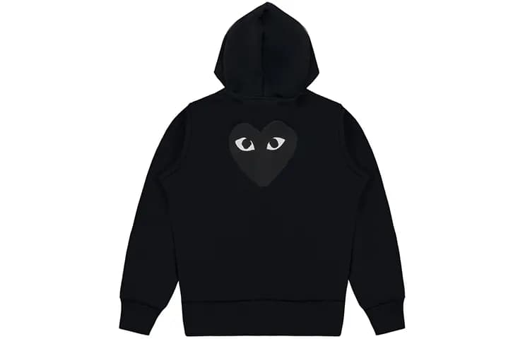 CDG Play Black Heart Logo Qadın Jiletli Huddi Qara 2