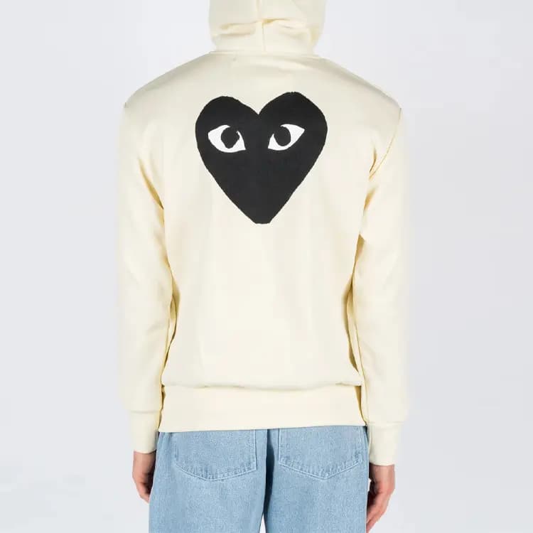 Comme Des Garcons Play Big Black Heart Zip-Up Hudi 4